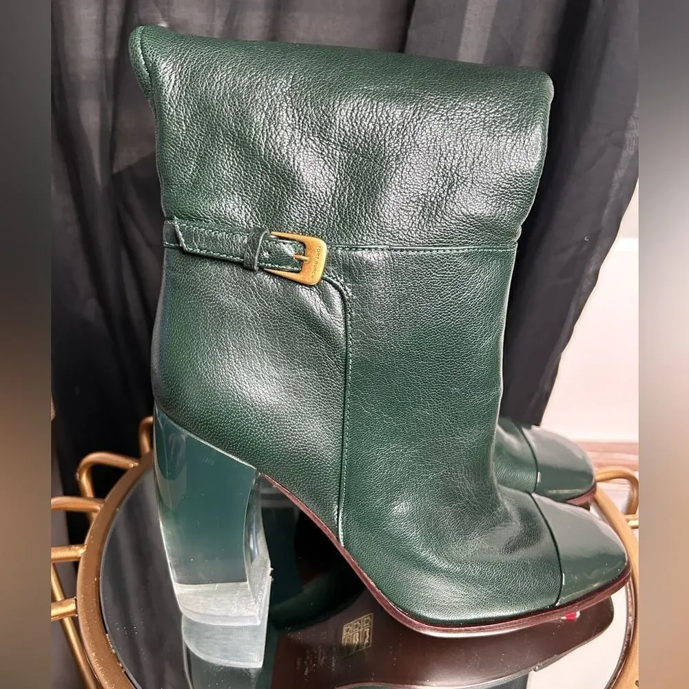 Tory Burch Banana Heel Buckle Boots NEW
